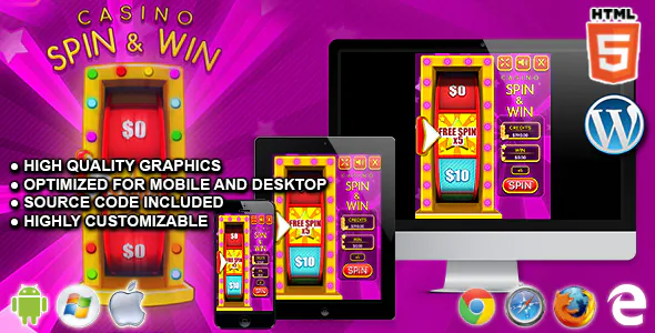 Casino Spin and Win - HTML5 Casino Game