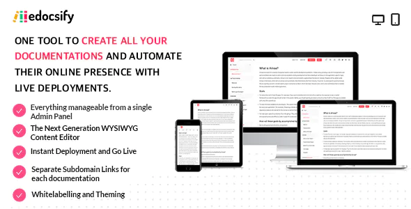 Edocsify - Documentation Builder Tool - Automate Documentations and SEO
