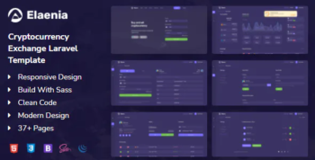 Elaenia - Cryptocurrency Exchange Dashboard Laravel Template