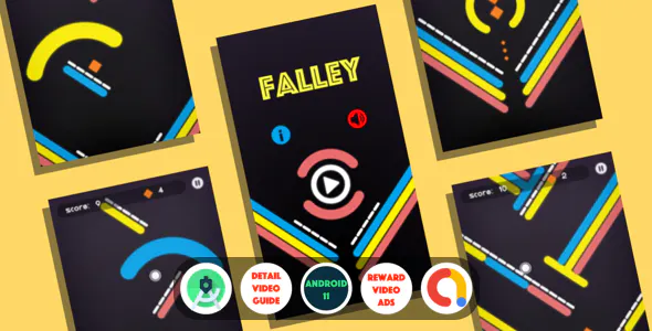 Falley (Android Studio+Admob+Reward Video+Inapp+Leaderboard+ready to publish)