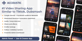 Flutter Video sharing app like tiktok dubsmash Clone - Acoustic