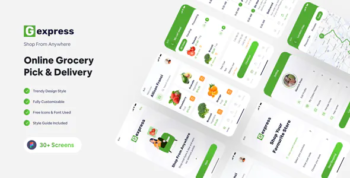Gexpress - Grocerry Shop App Figma Template