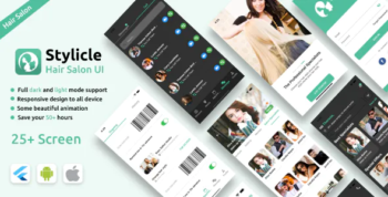 Hair Salon Android App Template + iOS App Template - Flutter - Stylicle