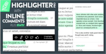 Highlighter Pro : A Medium.com-Inspired Text Highlighting and Inline Commenting Tool for WordPress