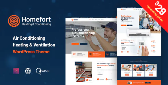 Homefort - Air Conditioning & Heating WordPress Theme