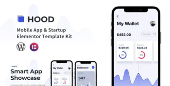 Hood - Mobile App & Startup Elementor Template Kit