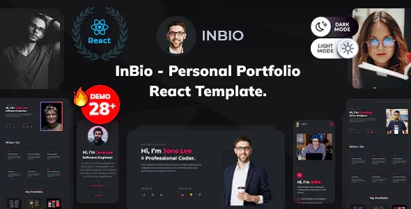 InBio - Personal Portfolio React Template