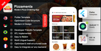 Pizza Ordering Android + iOS App Template - Flutter 2 - Pizzamenia