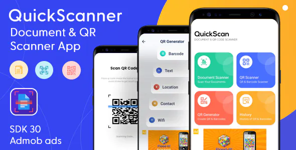 QuickScan - Document Scanner & QR Code Scanner - QR Scanner with Admob Ads