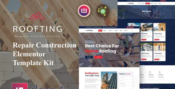 Roofting - Repair Construction Elementor Template Kit