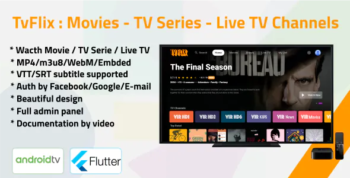 TvFlix - Movies - TV Series - Live TV Channels for Android TV