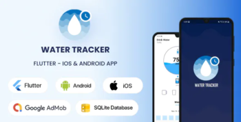 Water Tracker & Daily Reminder - Flutter Mobile Application - Multiple Languages - Android & iOS