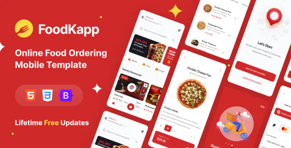 foodkapp - Online Food Ordering Mobile Template