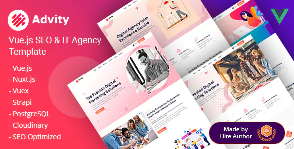 Advity - Vue Strapi Marketing Agency Template