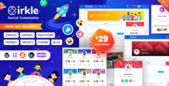 Cirkle – Social Networking WordPress Theme