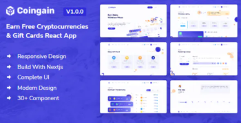 CoinGain - Earn Free CS:GO Skins, Cryptocurrencies & Gift Cards React App