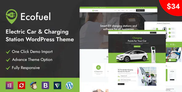 Ecofuel - Electric Car & Charging Station WordPress Theme