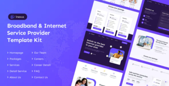 Inexus - Broadband & Internet Service Provider Elementor Template Kit