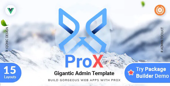 ProX - VueJS, HTML Admin Dashboard Template + Landing Pages