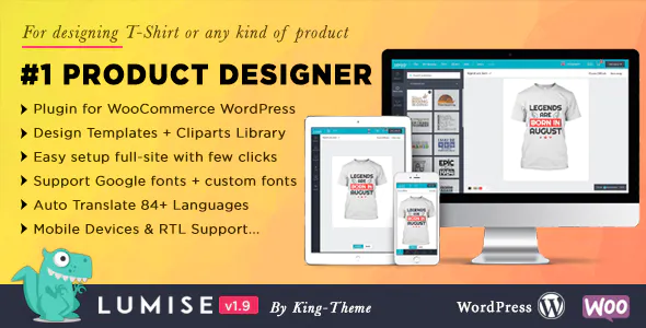 Product Designer for WooCommerce WordPress - Lumise