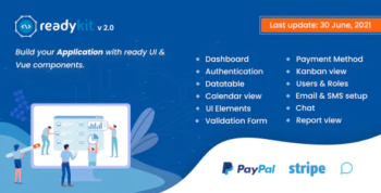 ReadyKit - Admin & User Dashboard Templates (with functionality) for Laravel + Vue App Development