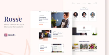 Rosse - Florist & Flower Boutique Elementor Template Kit