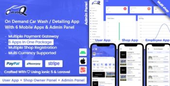 SaaS – On Demand Car Wash Service Booking App – CarQ