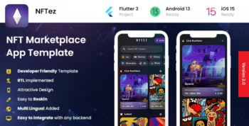 2 App Template - NFT Marketplace App- NFT buying selling App - NFTez