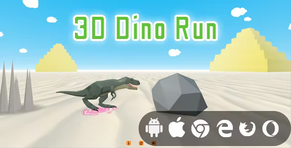 3D Dino Run - Cross Platform Hyper Casual Game