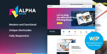 AlphaColor - Type Design & Printing Services WordPress Theme + Elementor