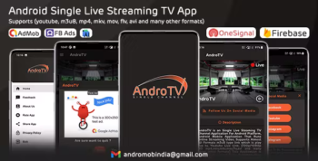 AndroTV - Android Single TV App (Live Streaming) with Admin Panel