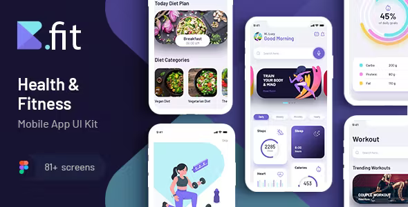 Bfit - Fitness App UI Kit for Figma