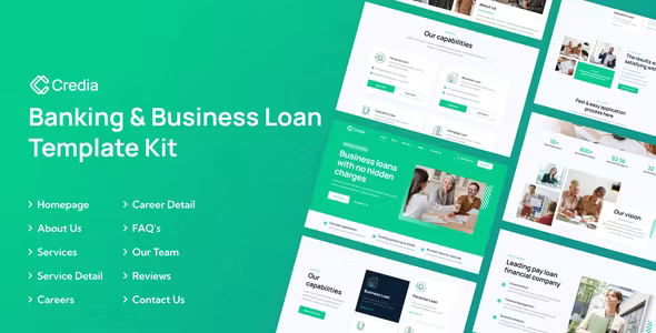 Credia - Banking & Business Loan Elementor Template Kit