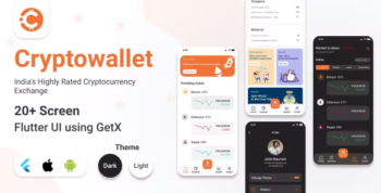 Cryptowallet App v1.0.0 - Flutter UI Kit using GetX