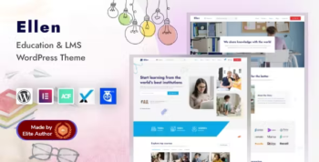 Ellen - LMS Education & Online Courses Coaching Elementor WordPress Theme