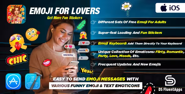 Emojis For Lover : Stickers & Emojis Keyboard - Full iOS Native Application