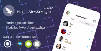 Holla Messenger - Ionic 6 - Pwa Mobile App