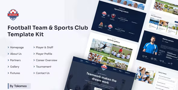 Intera - Football Team & Sports Club Elementor Template Kit