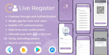 Live Register - Visitor Entry Register and QR Attendance flutter mobile application with firebase