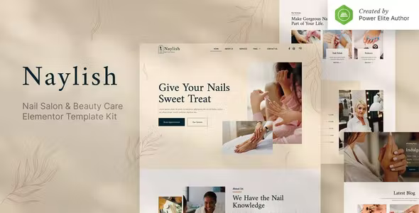 Naylish – Nail Salon & Beauty Care Elementor Template Kit