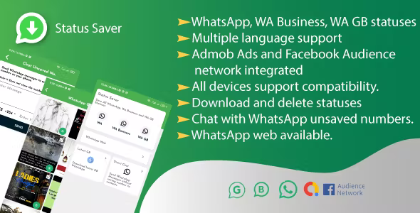 Status Saver For WhatsApp,WhatsApp Business,WhatsApp GB,WhatsApp Web - Direct Chat With Unsaved Number