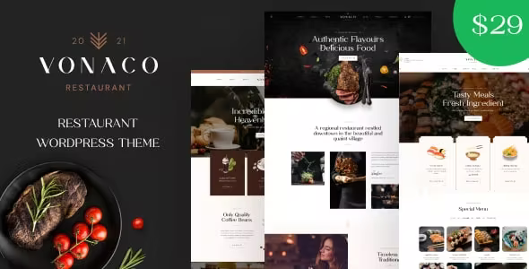 Vonaco - Restaurant & Coffee Shop WordPress Theme