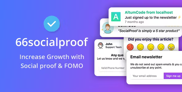 66socialproof - Social Proof & FOMO Widgets Notifications (SAAS)