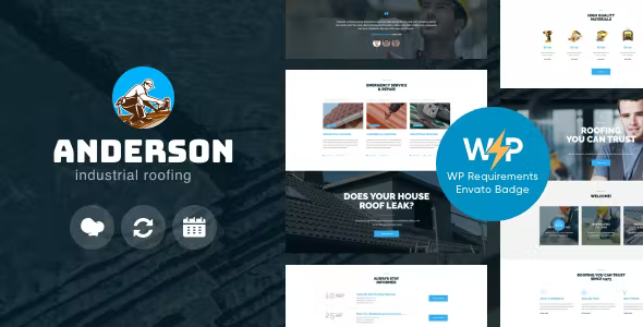 Anderson - Industrial Roofing Services Construction WordPress Theme