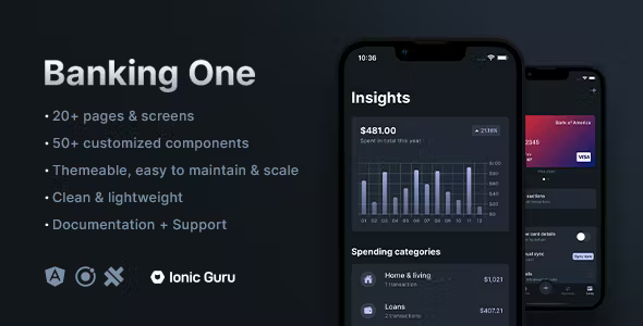 Banking - Crypto - Expenses | Mobile App Template | Ionic 7 | Capacitor 5