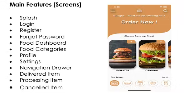 Flutter Template - Ordering Application