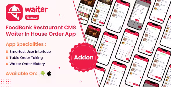 FoodBank - Table Order/Waiter Point Of Sale (POS) App