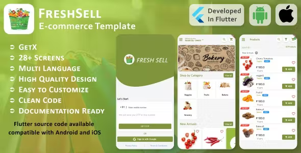 Freshsell - Ecommerce - Flutter Mobile UI Template - Android - iOS