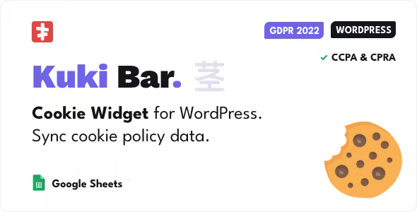 Kuki Bar - Cookie Widget for WordPress