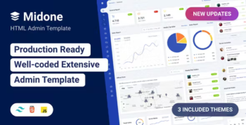 Midone - Tailwind 4+ HTML Admin Dashboard Template